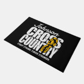 Cross Country TEKST toevoegen Runner Running Team  Deurmat (Schuin)