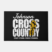 Cross Country TEKST toevoegen Runner Running Team  Deurmat (Voorkant)