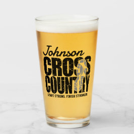 Cross Country TEKST toevoegen Runner Running Team  Glas