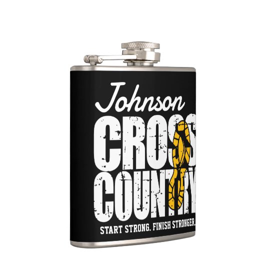 Cross Country TEKST toevoegen Runner Running Team  Heupfles (Rechts)