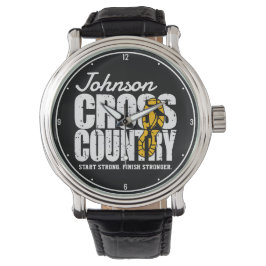Cross Country TEKST toevoegen Runner Running Team  Horloge