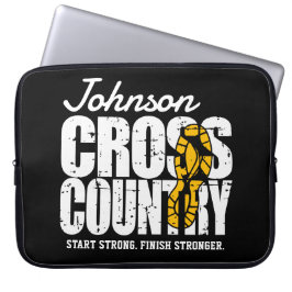 Cross Country TEKST toevoegen Runner Running Team  Laptop Sleeve