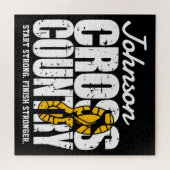 Cross Country TEKST toevoegen Runner Running Team Legpuzzel (Horizontaal)