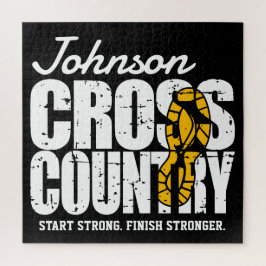 Cross Country TEKST toevoegen Runner Running Team  Legpuzzel