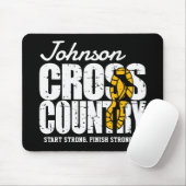 Cross Country TEKST toevoegen Runner Running Team Muismat (Met muis)