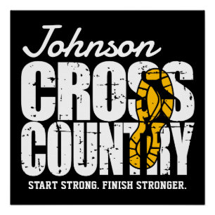 Cross Country TEKST toevoegen Runner Running Team  Perfect Poster