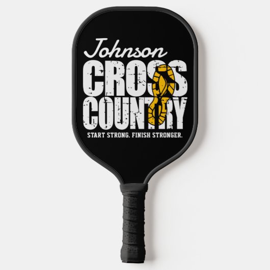 Cross Country TEKST toevoegen Runner Running Team Pickleball Paddle (Achterkant)