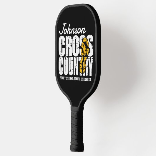 Cross Country TEKST toevoegen Runner Running Team Pickleball Paddle (Links)