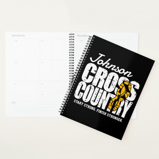 Cross Country TEKST toevoegen Runner Running Team  Planner (Display)