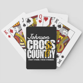 Cross Country TEKST toevoegen Runner Running Team  Pokerkaarten