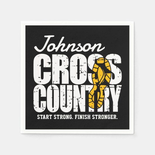 Cross Country TEKST toevoegen Runner Running Team  Servet (Voorkant)