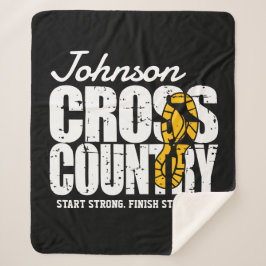 Cross Country TEKST toevoegen Runner Running Team  Sherpa Deken