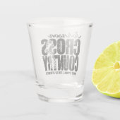 Cross Country TEKST toevoegen Runner Running Team  Shot Glas (Achterkant)