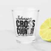 Cross Country TEKST toevoegen Runner Running Team  Shot Glas (Voorkant)