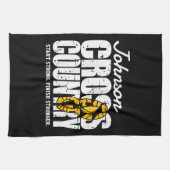 Cross Country TEKST toevoegen Runner Running Team  Theedoek (Horizontaal)