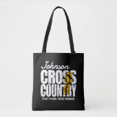 Cross Country TEKST toevoegen Runner Running Team  Tote Bag (Voorkant)
