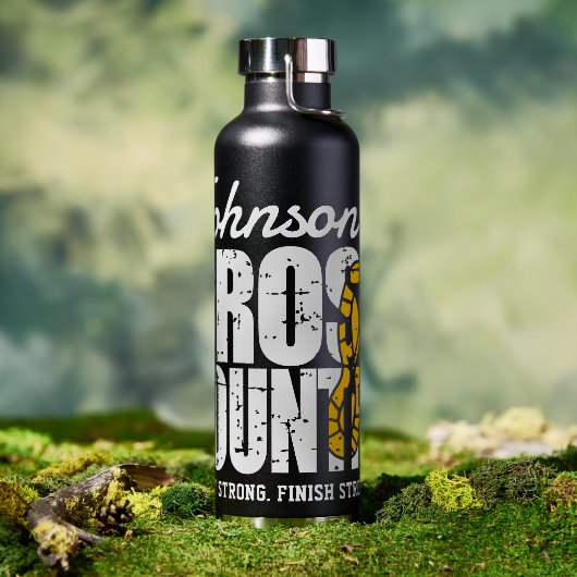 Cross Country TEKST toevoegen Runner Running Team Waterfles (Buiten)