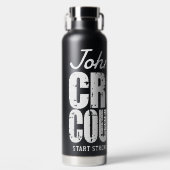 Cross Country TEKST toevoegen Runner Running Team Waterfles (Voorkant)