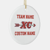 Cross Country XC Christmas Senior Night Team Keramisch Ornament (Rechts)