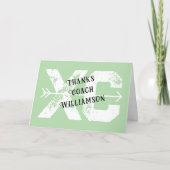 Cross Country XC Coach Gevouwen Dank u kaart (Voorkant)