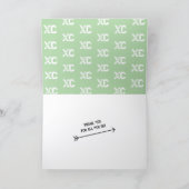 Cross Country XC Coach Gevouwen Dank u kaart (Binnen)