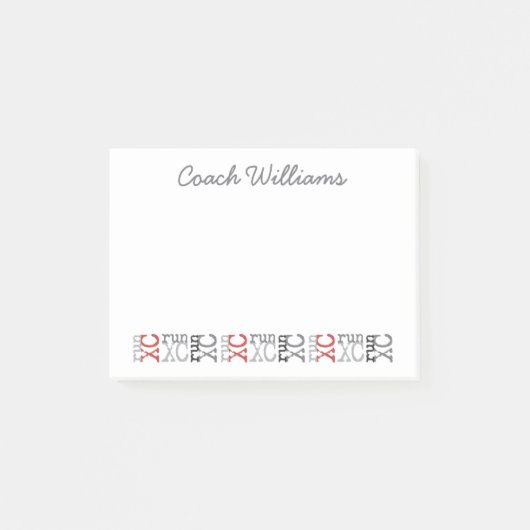 Cross Country XC Hardlopen Gepersonaliseerde Naam Post-it® Notes (Voorkant)