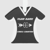 Cross Country Zwarte Sport Jersey Foto Ornament (voorkant)