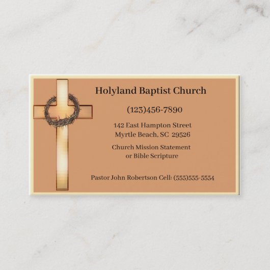 Cross Crown Church Visitekaartjes (Voorkant)