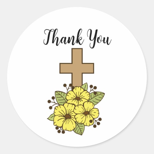 Cross dank u Sticker (Voorkant)