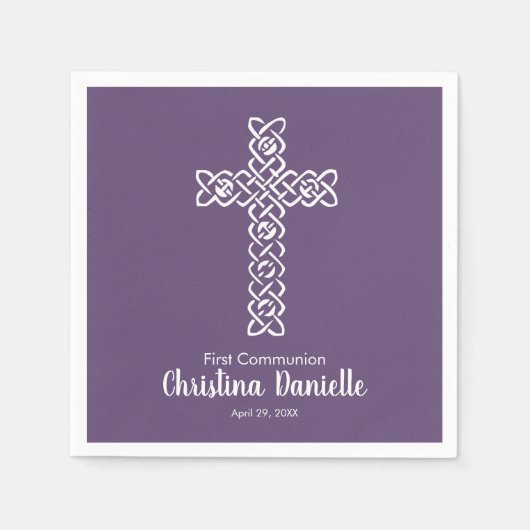 Cross Dark Paars | Communauteit Baptism Christenin Servet (Voorkant)