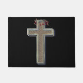 Cross deur mat met zwarte achtergrond (Voorkant)