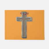 Cross Door Mat Achtergrond met Oranje Achtergrond (Voorkant)