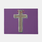 Cross Door Mat Achtergrond met Paarse Achtergrond (Voorkant)