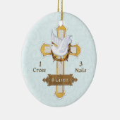 Cross Dove 4 gegeven Keramisch Ornament (Rechts)