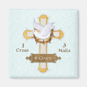Cross Dove 4 gegeven Magneet