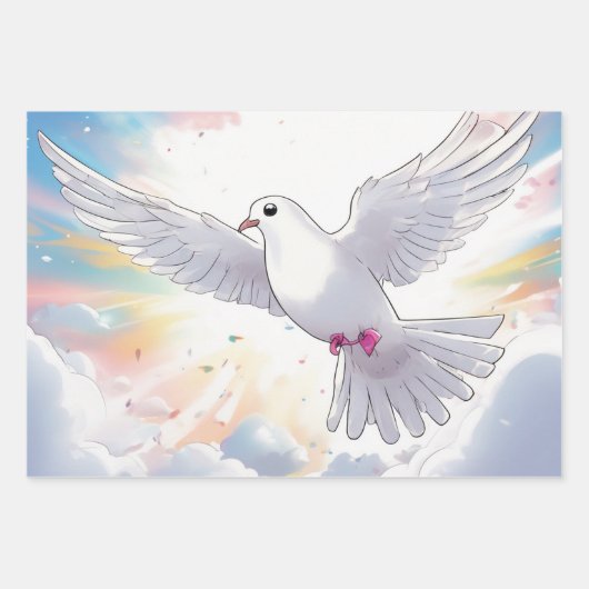 Cross & Dove Rust Inpakpapier Vel (Voorkant)