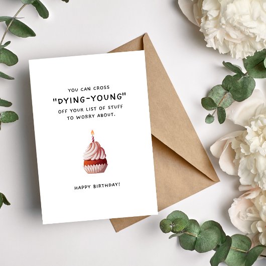 Cross Dying Young Van Uw Lijst Verjaardag Kaart