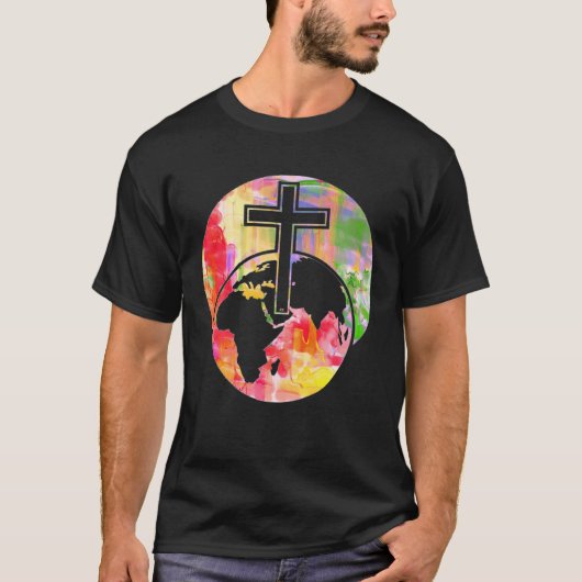 CROSS EASTER RESURRECTION OF JESUS CHRIST T-SHIRT (Voorkant)