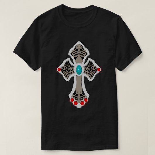 Cross  Edelstenen T-shirt (Design voorkant)