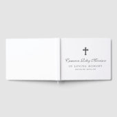 Cross elegante naam in script in liefdevolle herin gastenboek (Volledig)