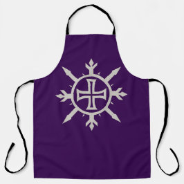 "Cross Emblem" All-Over Print Apron Schort