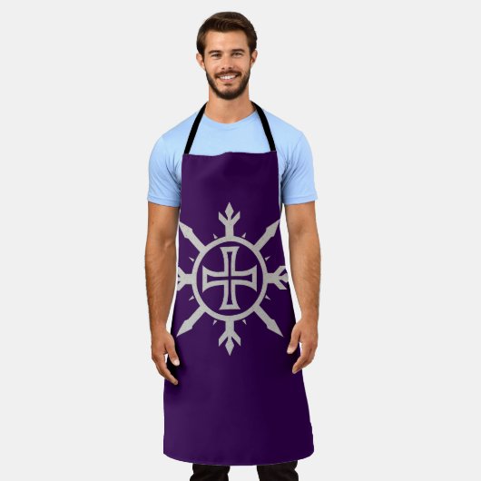 "Cross Emblem" All-Over Print Apron Schort (Gedragen)
