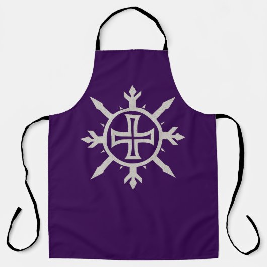 "Cross Emblem" All-Over Print Keuken Schort (Voorkant)