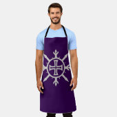"Cross Emblem" All-Over Print Keuken Schort (Gedragen)