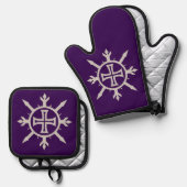 "Cross Emblem" Ovenwant & Pannenlap Set (Voorkant / Achterkant)