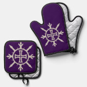 "Cross Emblem"  Ovenwant & Pannenlap Set (Voorkant / Achterkant)
