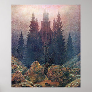 Cross en Cathedral Caspar David Friedrich Poster