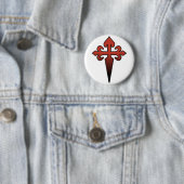 Cross en Dagger Ronde Button 5,7 Cm (In situ)