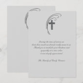 Cross en Fern - Bereavement Bedankt Notecard Notitiekaartje (Voorkant / Achterkant)