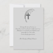 Cross en Fern - Bereavement Bedankt Notecard Notitiekaartje (Voorkant)